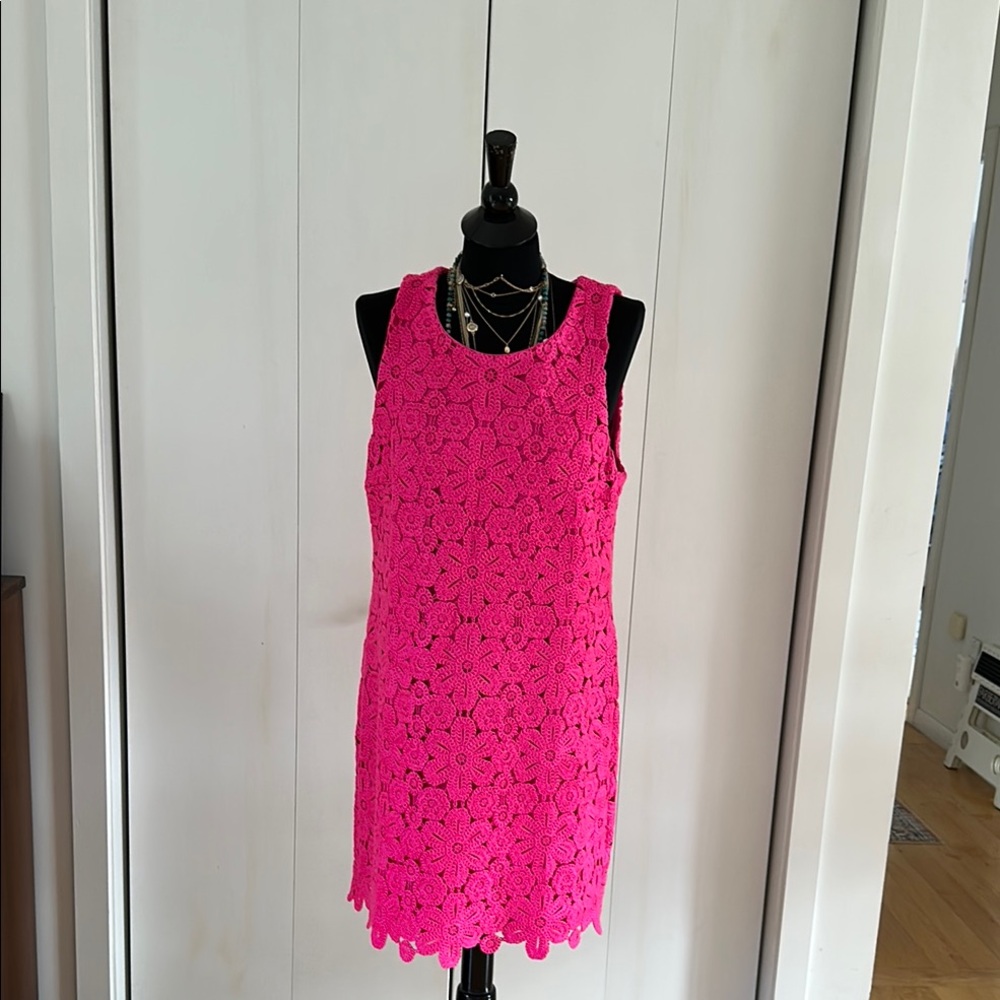 Lilly Pulitzer Marquette Crochet Shift Dress in passion fruit